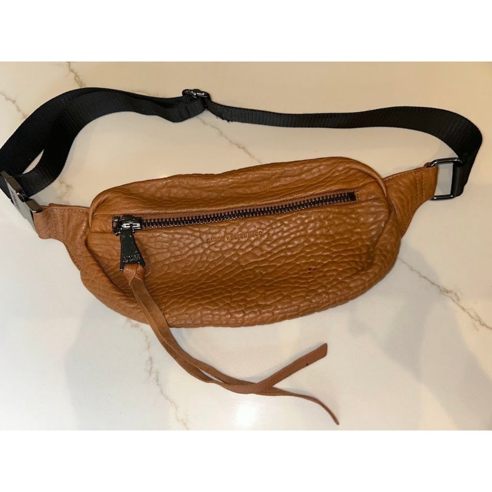 Aimee Kestenberg Pebble Leather Belt Bag Cognac Brown Tassel Fanny Pack